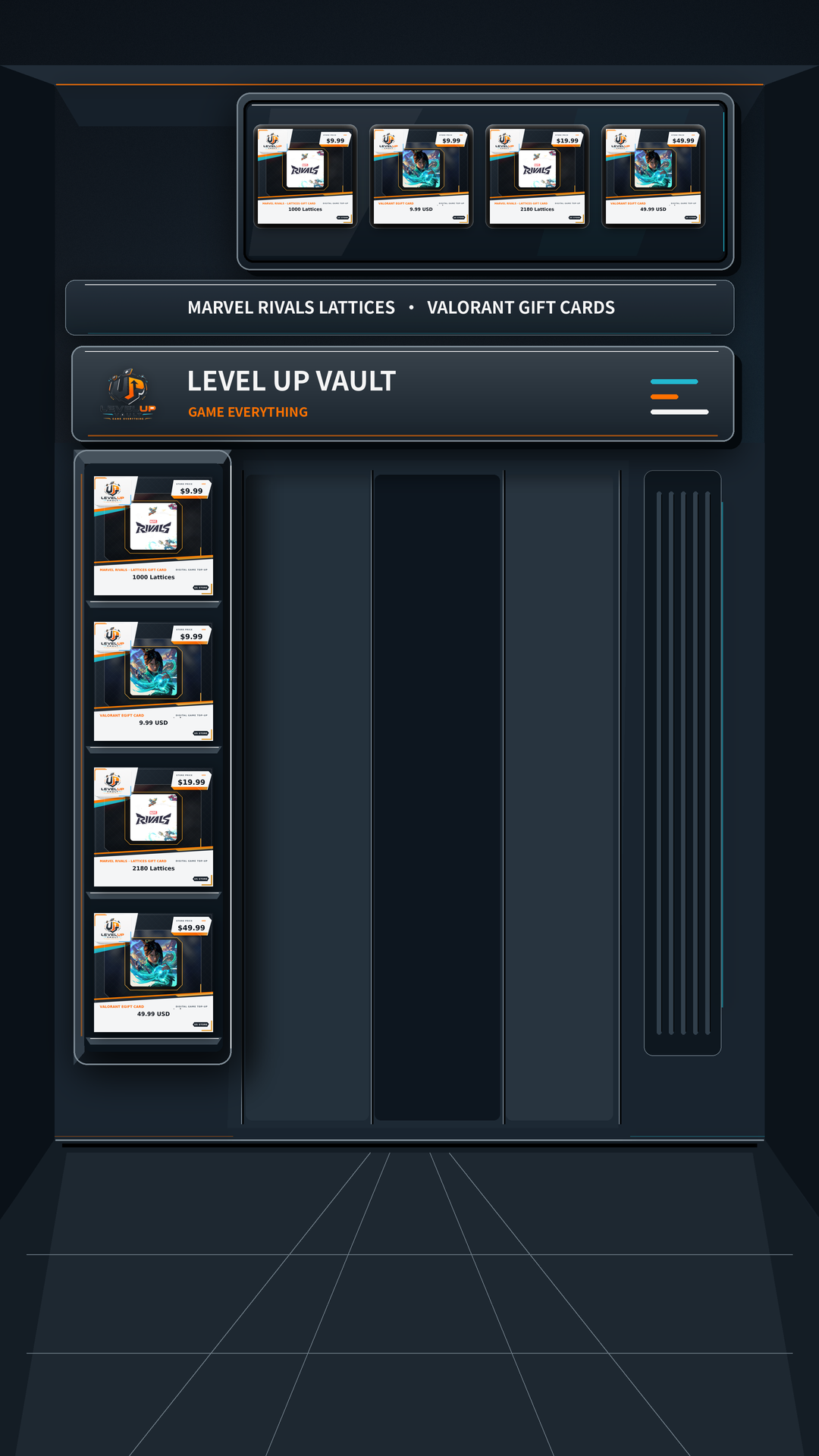Level Up Vault livestream visual